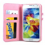 Wholesale Samsung Galaxy S5 Diamond Flip Leather Wallet Case with Stand (Purple)